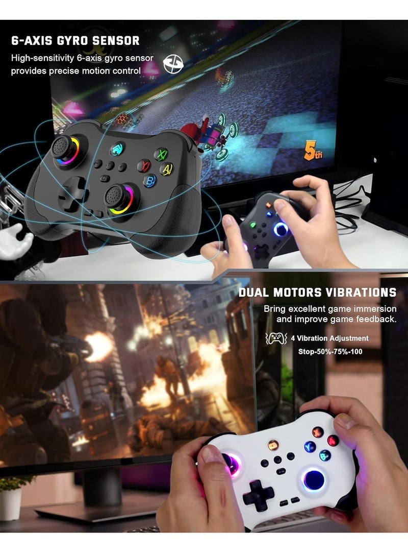 Mobile Gaming Controller for iPad/iPhone/Tablet, Cloud Controller Remote Joystick for iOS/Android, Wireless Switch Controller with Macro ons/Hall-Rocker/Hall-Trigger/Dual Vibration (Black) - Image 3