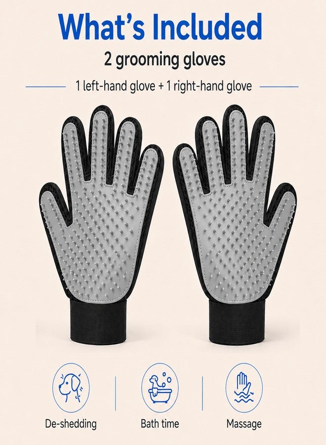 NVNAN Pet Hair Removal Glove for Dogs & Cats, 2-Pack Gray - Image 2