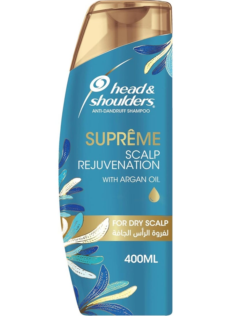 شامبو هيد آند شولدرز سوبريم المضاد للقشرة بزيت الأرغان لتجديد فروة الرأس الجافة، 400 مل