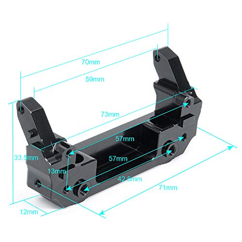 RCLIONS FrontRear Bumper Mount Servo Stand Aluminum Alloy for AXIAL SCX10 III AXI03007 Bronco Wrangler 110th RC Crawler Car - Image 5