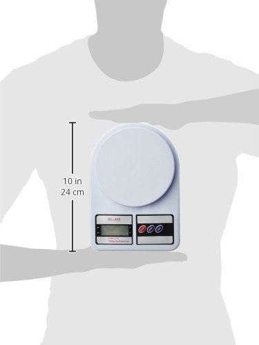 Techgadget Digital Kitchen Courier Parcel Weighing Scale Multipurpose White 10kg N1231 - Image 5