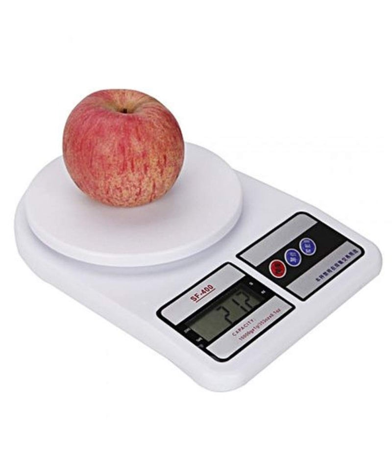 Techgadget Digital Kitchen Courier Parcel Weighing Scale Multipurpose White 10kg N1231 - Image 1