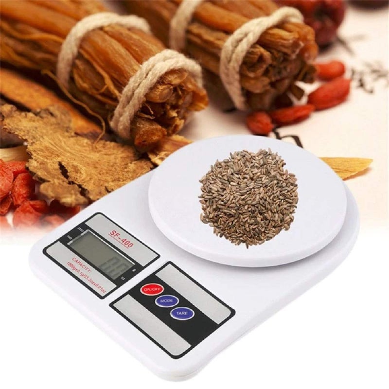 Techgadget Digital Kitchen Courier Parcel Weighing Scale Multipurpose White 10kg N1231 - Image 3