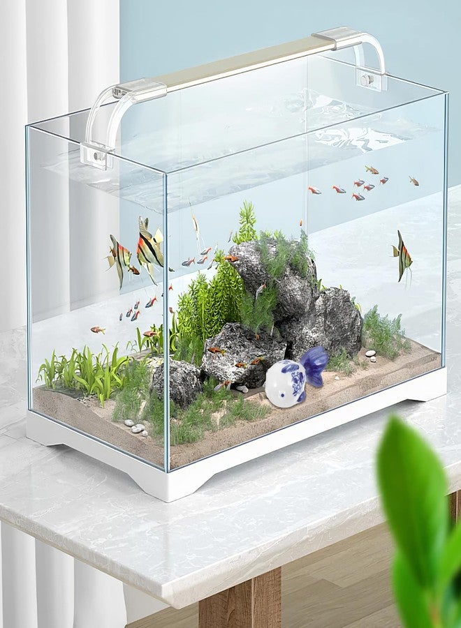 HOMSFOU Ceramic Fish Figurine Floating Ball Fish Tank Float Blue and White Goldfish Statue Porcelain Balls Centerpiece Miniature Underwater Aquatic Animal Figures for Zen Garden Tea Pet - Image 4