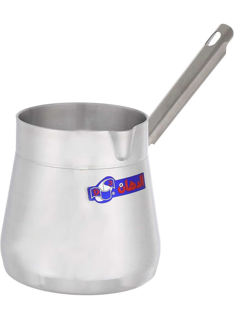 كنكة قهوة الامنيوم بمقبض من الستانلس ستيل 18/10، مقاس 4 سم الدهان فضى 6221124008077