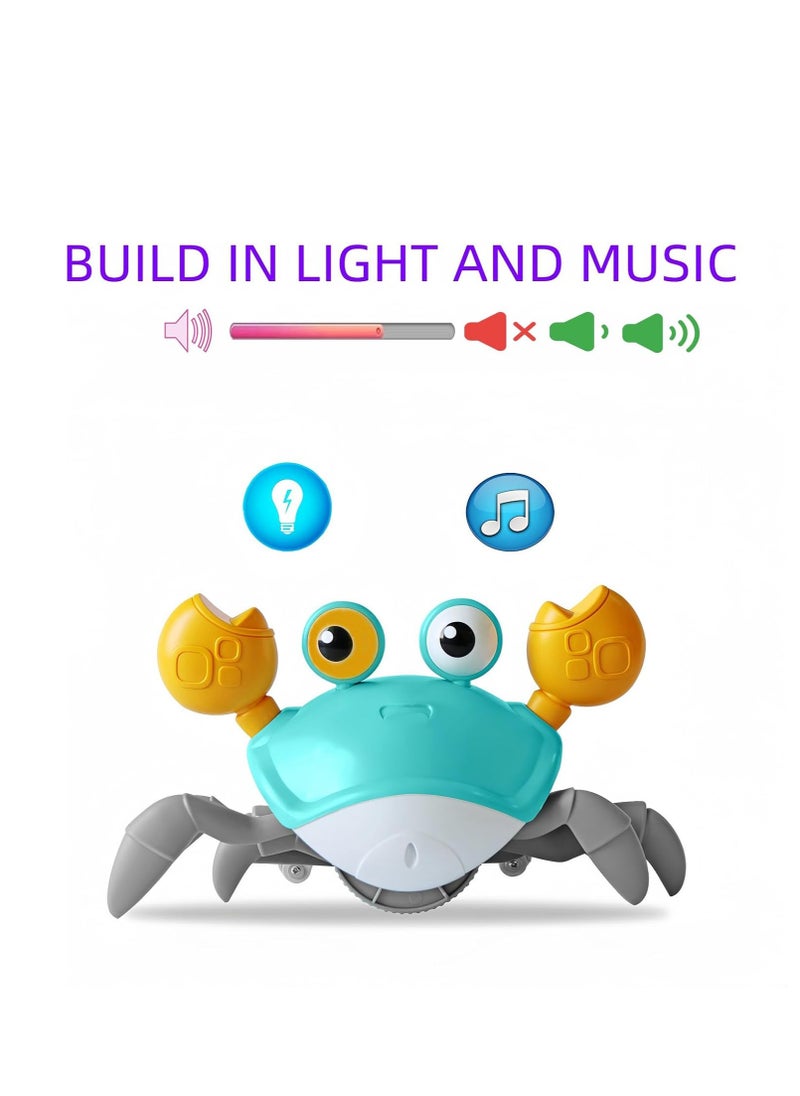 ARCOON - Rechargeable Crawling Crab Baby Toy With,Fantastic Creatures Toys Infant Sensory Tummy time Toys Babies boy Girl for 36 Months to 15 Years Learning to Crawl Walking Toddler Gifts (Green) - Image 1