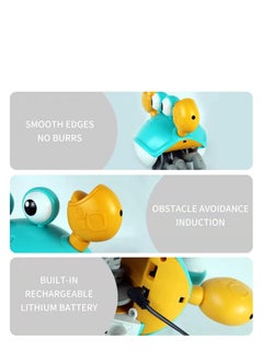 ARCOON Rechargeable Crawling Crab Baby Toy With,Fantastic Creatures Toys Infant Sensory Tummy time Toys Babies boy Girl for 36 Months to 15 Years Learning to Crawl Walking Toddler Gifts (Green)  - Image 5