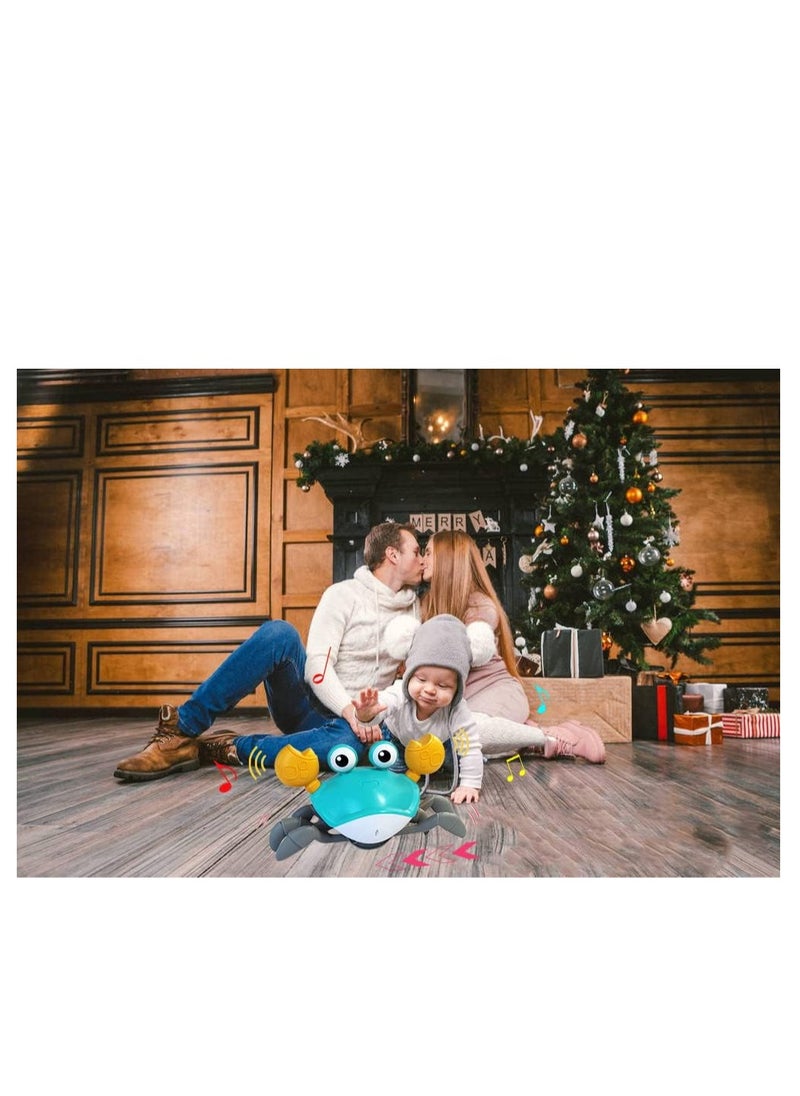 ARCOON - Rechargeable Crawling Crab Baby Toy With,Fantastic Creatures Toys Infant Sensory Tummy time Toys Babies boy Girl for 36 Months to 15 Years Learning to Crawl Walking Toddler Gifts (Green) - Image 1