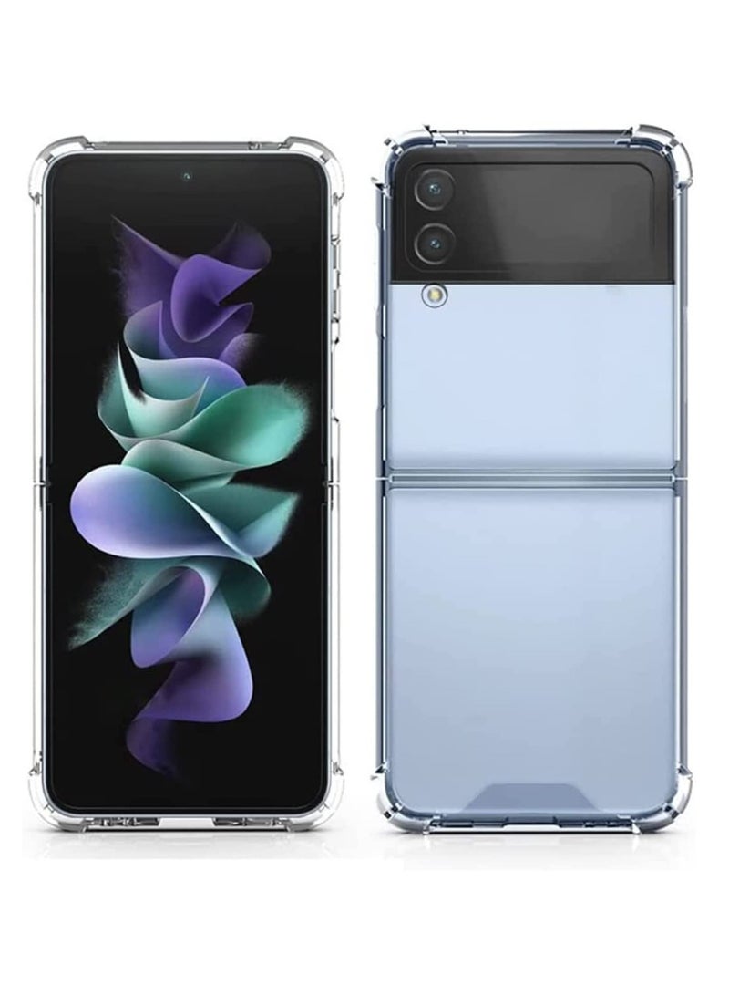 ELTRAZONE Samsung Galaxy Z Flip 4 Clear Case, Z Flip 4 Crystal Clear Slim Fit Phone Cover Soft - Image 1
