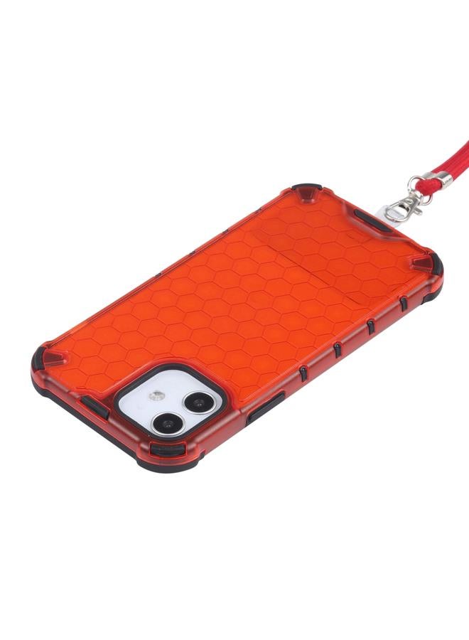 Zaboon Case For iPhone 12 mini Shockproof Honeycomb PC + TPU Case with Neck Lanyard - Image 4