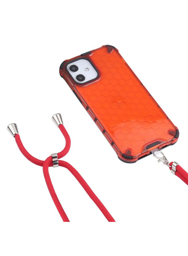 Zaboon Case For iPhone 12 mini Shockproof Honeycomb PC + TPU Case with Neck Lanyard - Image 3