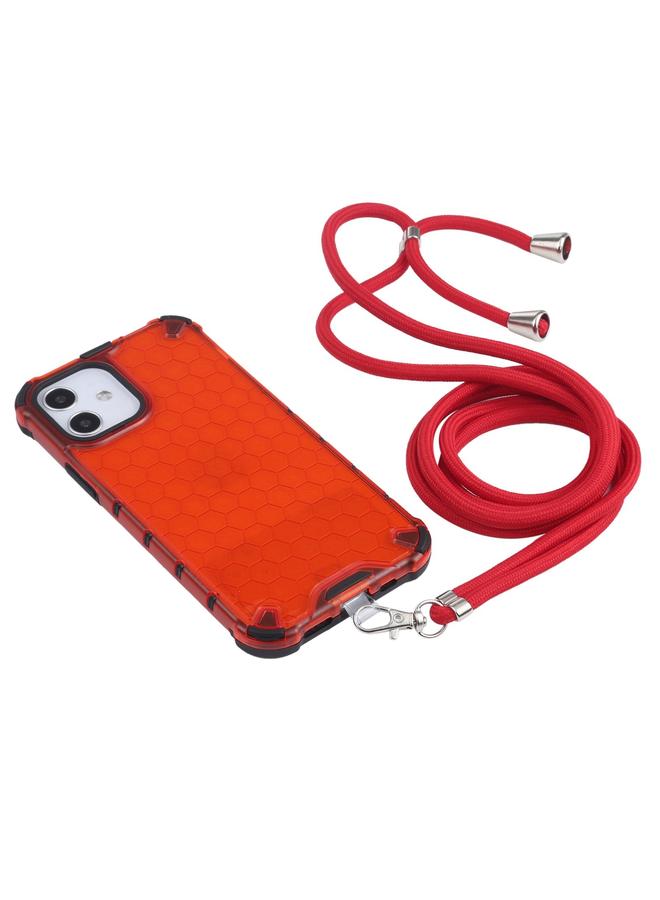 Zaboon Case For iPhone 12 mini Shockproof Honeycomb PC + TPU Case with Neck Lanyard - Image 2