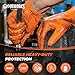 GLOVEWORKS قفازات غلوف ووركس HD نيتريل برتقالية صناعية قابلة للتخلص 8 مل خالية من اللاتكس بنمط الماس مرتفع الحجم الكبير 10 صناديق من 100 - Image 4