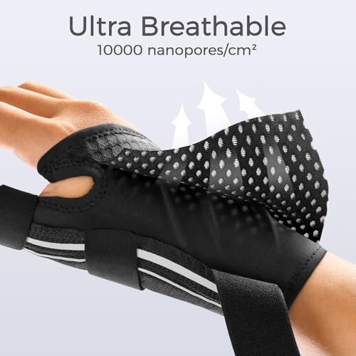 FREETOO Wrist and Thumb Brace Right Hand or Left Hand for Arthritis Pain and Support, Thumb Splint for Trigger Thumb, Finger Splint for Tendonitis, Sprain, MCP Pain Fits Palm 8.5''-10'' L/XL White - Image 4