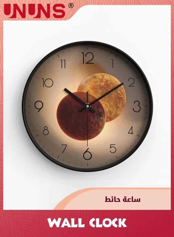 UNUNS 12 Inch Wall Clock,Modern Decorative Silent Non-Ticking Wall Clock,Battery Operated Quality Quartz Modern Wall Clock For Home,Bedroom,Living Room,Office - Image 1
