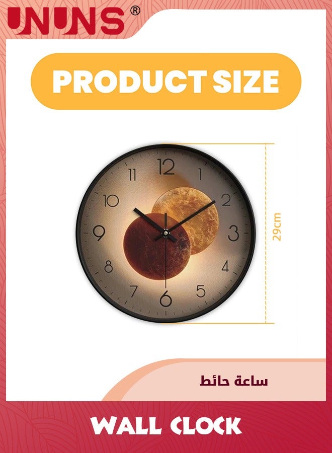 UNUNS 12 Inch Wall Clock,Modern Decorative Silent Non-Ticking Wall Clock,Battery Operated Quality Quartz Modern Wall Clock For Home,Bedroom,Living Room,Office - Image 2