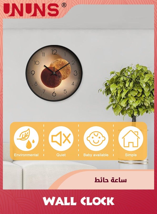 UNUNS 12 Inch Wall Clock,Modern Decorative Silent Non-Ticking Wall Clock,Battery Operated Quality Quartz Modern Wall Clock For Home,Bedroom,Living Room,Office - Image 3