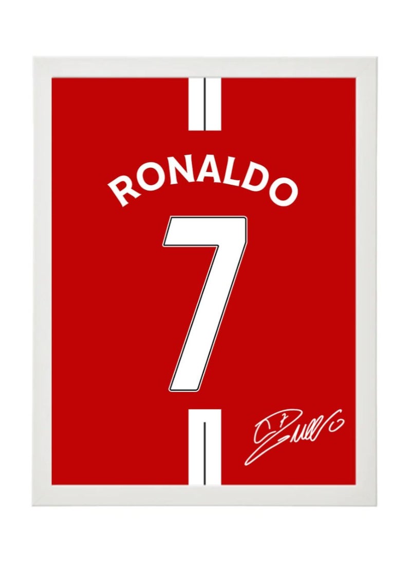 Boomah Accessories Ronaldo Manchester United Autographed Jersey Poster with Frame 30x40cm 
