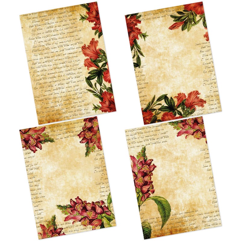 CrafTangles Decoupage Paper Pack - Aged Beauty (A4) - 4 sheets - Image 1