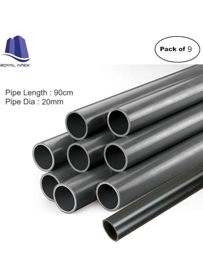 Biella Pack Of 9 Pvc Electrical Conduit Pipe And Fittings Durable Corrosion-Resistant Solution For Indoor And Outdoor Electrical Wiring And Cabling Conduit Pipe ( 90CmX3 ) 20Mm  - Image 3