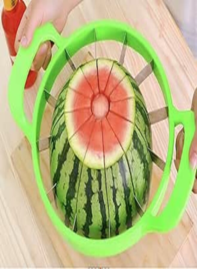 Adtala Large Watermelon Cutter Knife Breaker Display Multifunction Stainless Steel Fruit Cake with Comfort Handle for Melons, Watermelon, Pineapple, Melon Cantaloupe, Honey