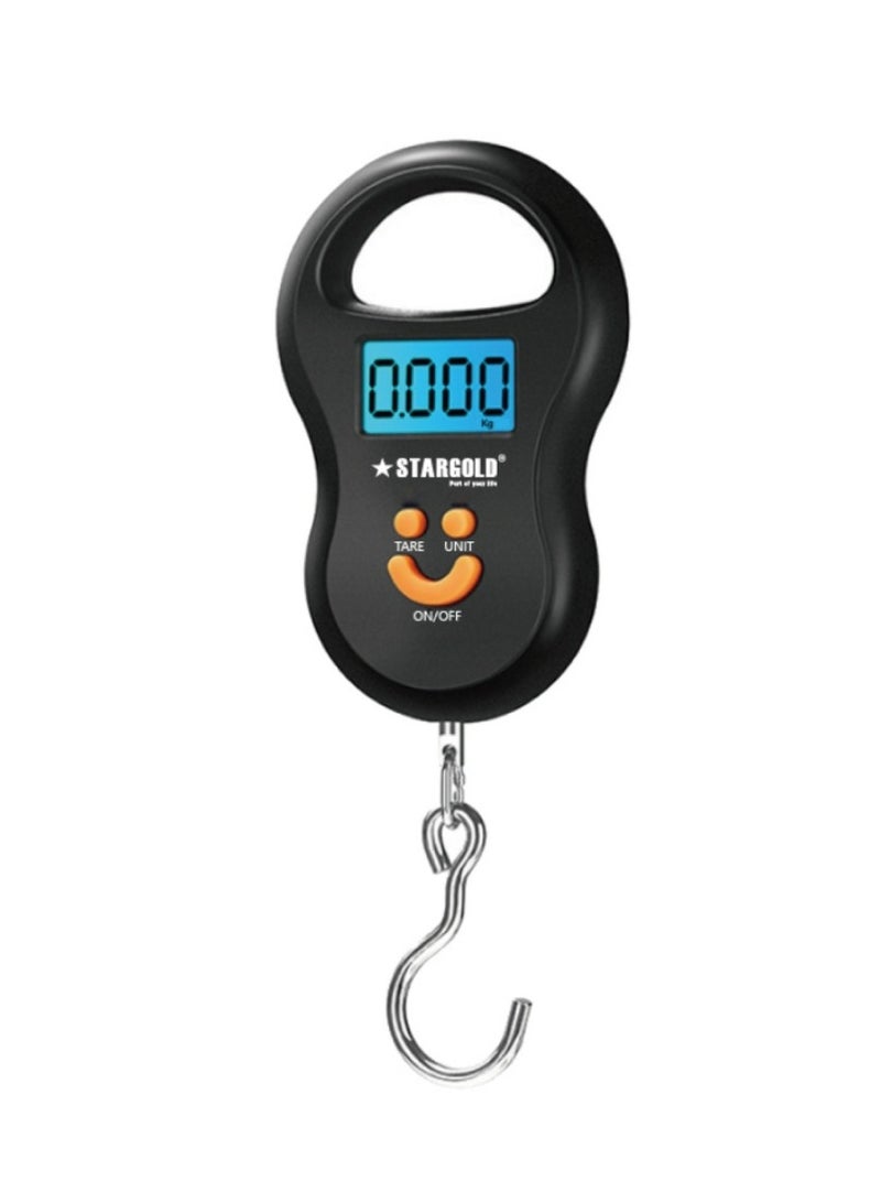 Handheld Baggage Scale, 50 KG Portable Travel Suitcase Scale with LCD Backlit Display And 4 Unit Conversions