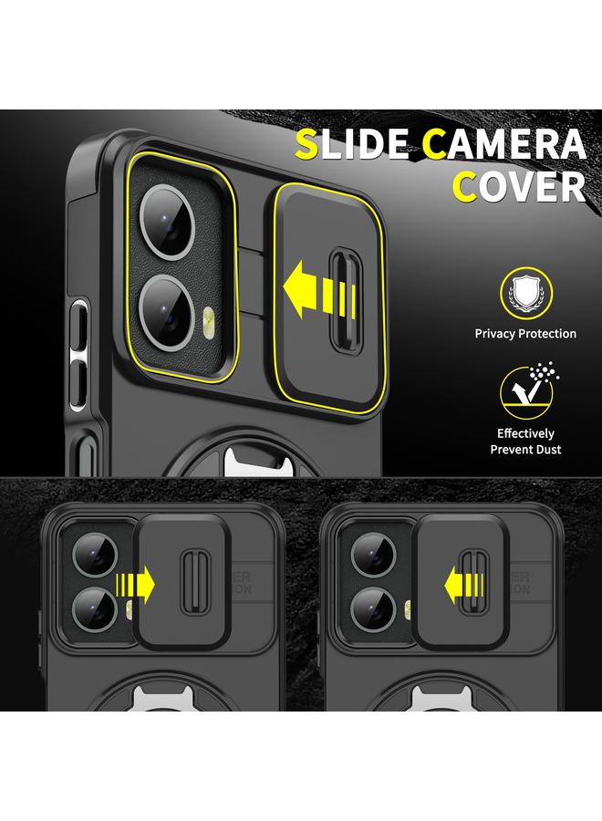 اس-توب جراب لهاتف Motorola Moto G 5G 2024 مع حامل حلقي منزلق للكاميرا - Image 5