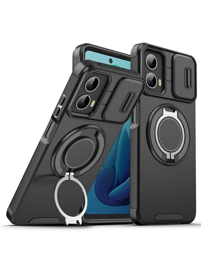 اس-توب جراب لهاتف Motorola Moto G 5G 2024 مع حامل حلقي منزلق للكاميرا - Image 1