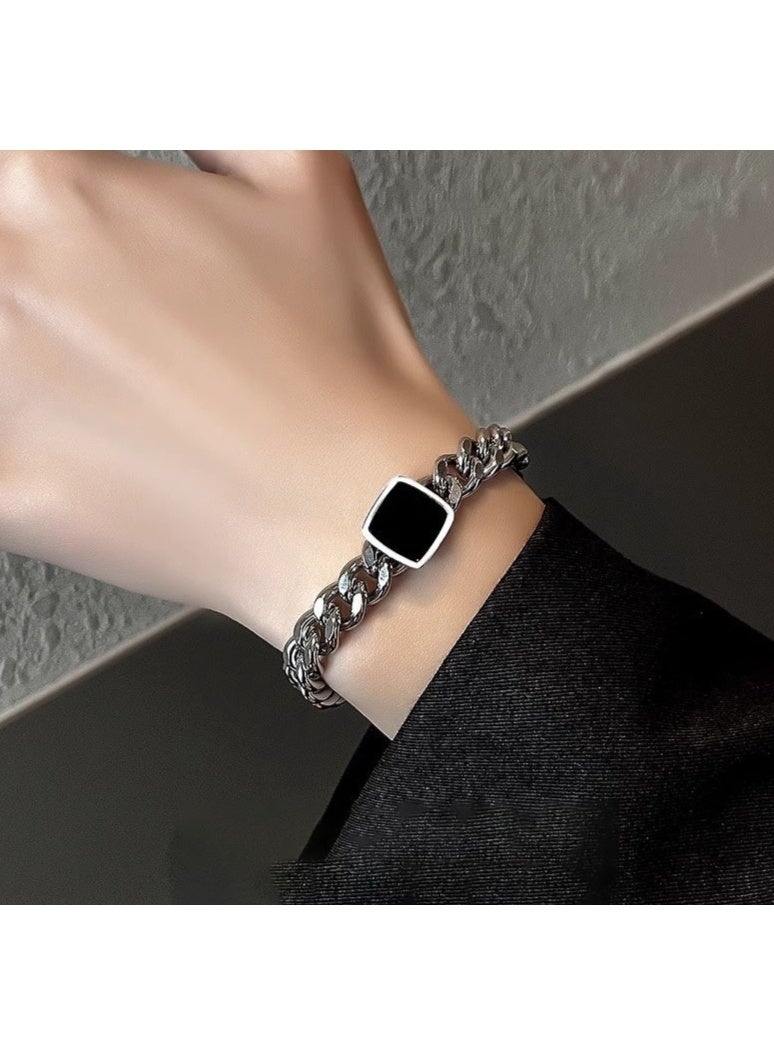 Men's Stainless Steel Bracelet Braided Square Durable Stylish