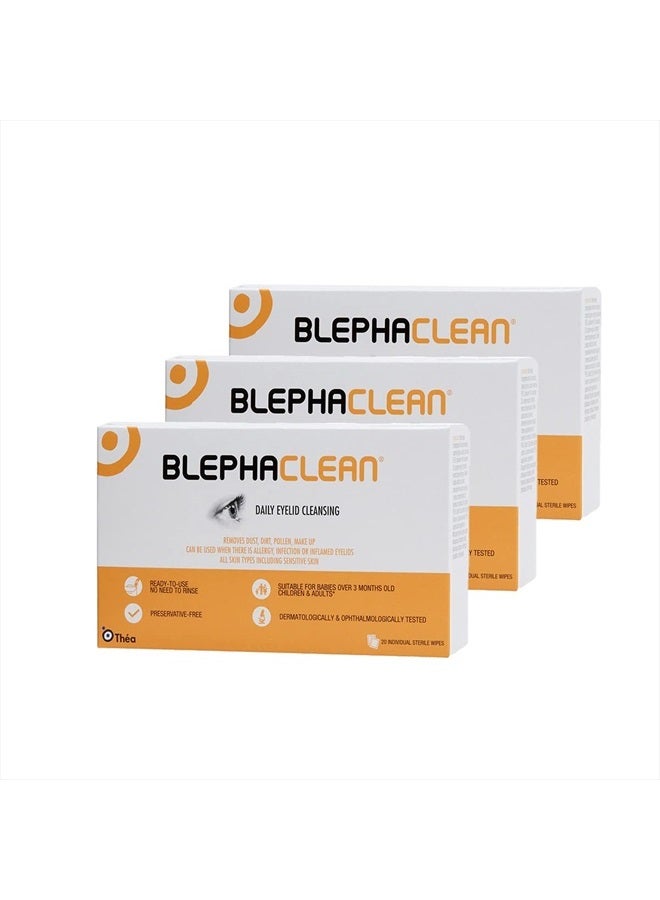 Blephaclean 60 مناديل جفن معقمة لعلاج التهاب الجفن - شحن مجاني - Image 2