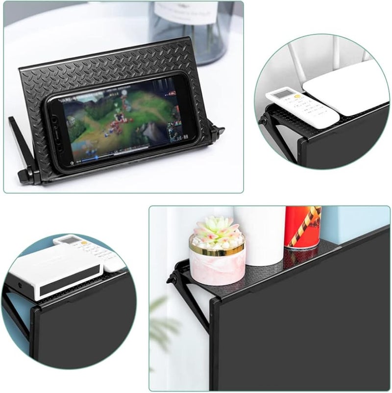 Adjustable TV Top Shelf Storage Bracket Plastic 12x4x1 Inch 2 Pack - Image 5