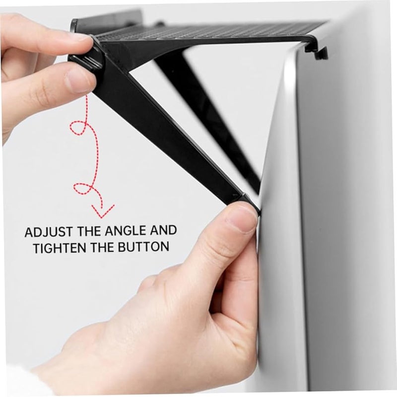 Adjustable TV Top Shelf Storage Bracket Plastic 12x4x1 Inch 2 Pack - Image 4