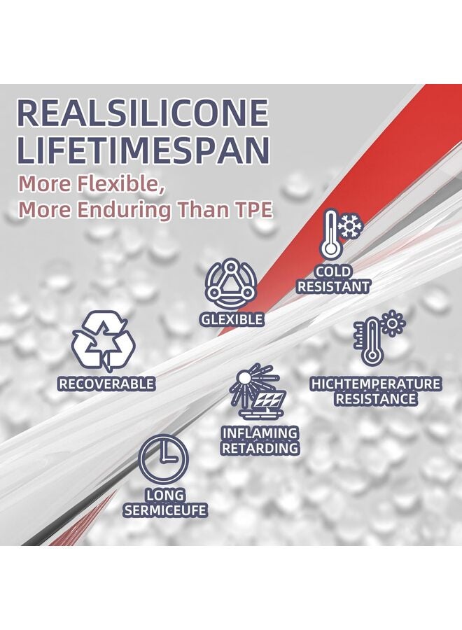 مانع تيار الباب، مانع تسرب أسفل الباب، عازل للطقس أسفل الباب، مانع تيار الباب، عازل للصوت، مانعات الأبواب (شفافة 19.5 بوصة) - Image 3