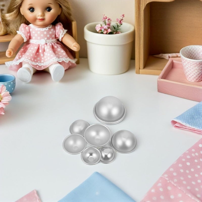 16pcs Aluminum Alloy Bath Bomb Mold Set – DIY Bath Salt Sphere Crafting Tools for Handmade Soap and Cake Baking, Multi-use Hemisphere Molds for Home and Party Decoration - Image 5