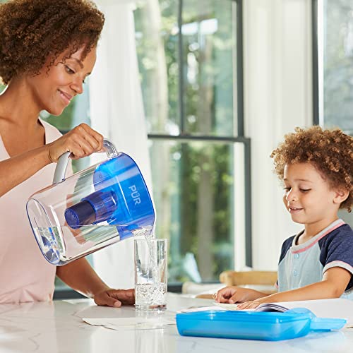 PUR Water Pitcher Filtration System, 7 Cup, Clear/Blue - Image 2