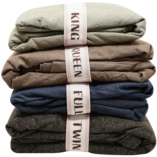 ECOHomes Bed Sheet Organizer and Storage Size Label Bands | Bed Sheets Set Organizers for Linen Closet Organization - Elastic Bedding Band Labels for Organizing Bedsheet (Queen 4PCs Pack | Cream) - Image 1