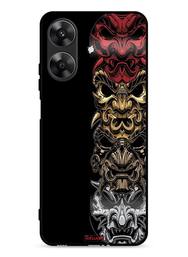 Tolwak غطاء حماية لجهاز Realme Note 60 4G بتصميم فني للرؤوس - Image 1