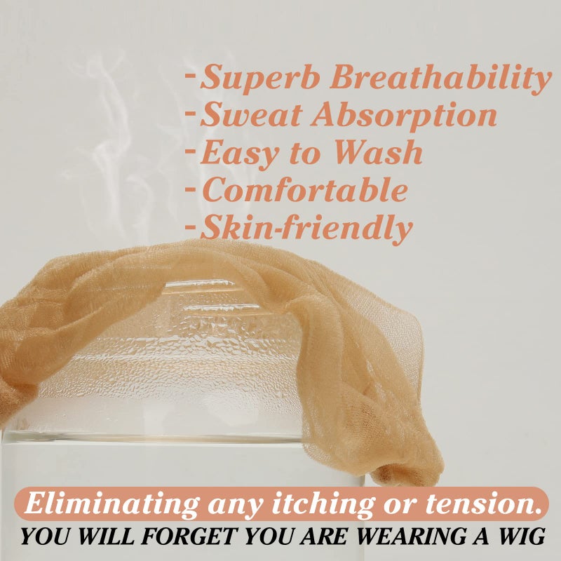 BEEOS Skinlike Real HD Wig Caps, 10 Pieces Ultra-thin Invisible and Breathable Stretchy Stocking Sheer Caps for Women Lace Front Wig - Image 4