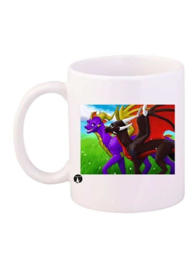RKN Printed Spyro Mug White/Red/Green - Image 1