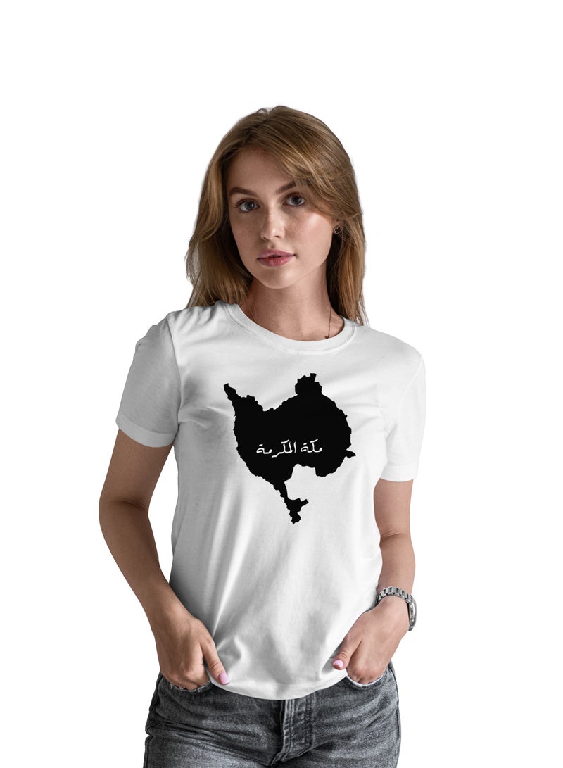 Fashion World Cotton T-shirt Printed with High-quality Makkah map - Image 1
