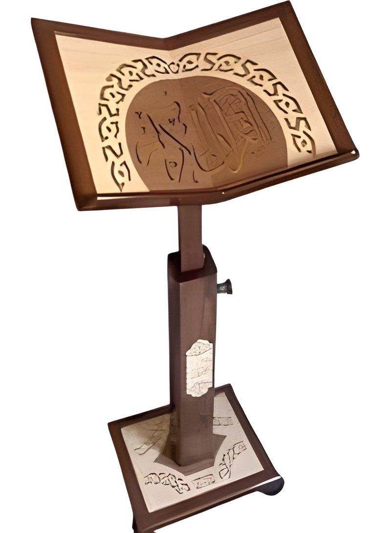 REBENUO Turkish wooden Quran stand with wheels adjustable in height large size 008 - Image 1