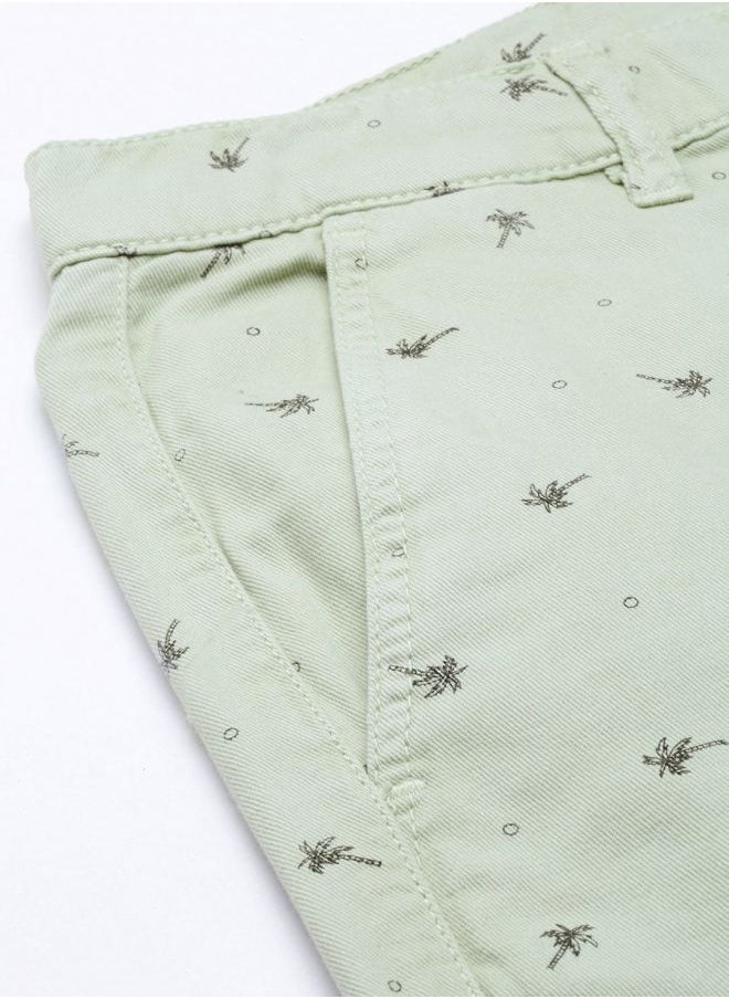 The Indian Garage Co Men Slim Fit Solid Mid-Rise Chino Shorts  - Image 4