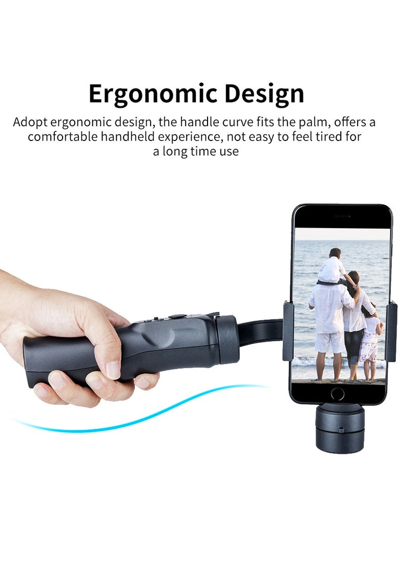 Generic - H4 Handheld Gimbal Stabilizer 3-Axis Smart Anti-shake Handheld Gimbal Mobile Phone Video Vlog Stabilizer Black - Image 1