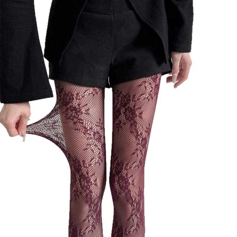 Vintage Lace Fishnet Tights - Image 5