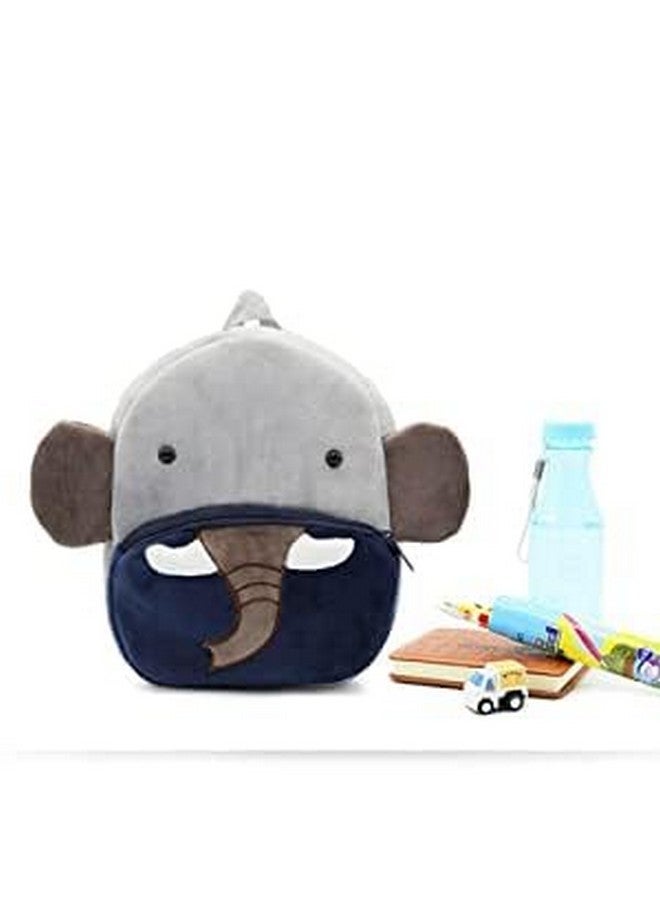 فرانتك حقيبة مدرسية ناعمة للسفر من Frantic Kids برسومات كرتونية على شكل حيوانات، حقائب ظهر من القطيفة الناعمة للأولاد والبنات والأطفال من عمر 2 إلى 5 سنوات، مناسبة للأطفال/الأولاد/الفتيات، الحضانة، مرحلة ما قبل المدرسة، النزهات (الفيل الأزرق) - Image 5