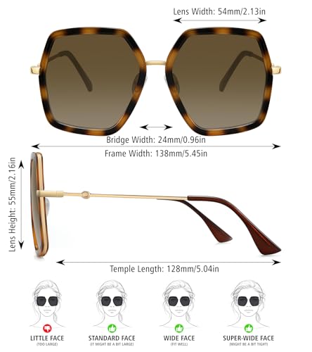 WOWSUN Oversized Big Fashion Sunglasses for Women Irregular Large Shades UV Protection - Image 4