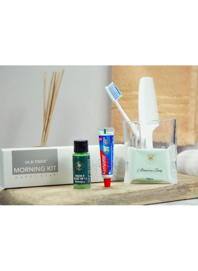 Old Tree - Morning Kit For Hotel (Set Of 50 Boxes) - Shampoo, Comb, Soap And Dental Kit - Hotel Toiletries Kit For Guest House, Marriage Hall - Image 1