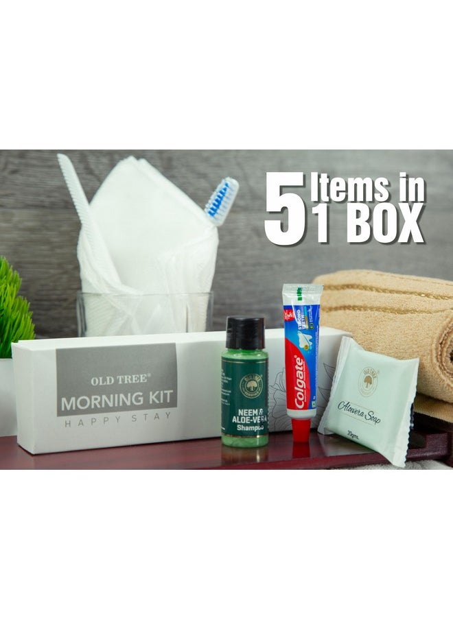 Old Tree - Morning Kit For Hotel (Set Of 50 Boxes) - Shampoo, Comb, Soap And Dental Kit - Hotel Toiletries Kit For Guest House, Marriage Hall - Image 1