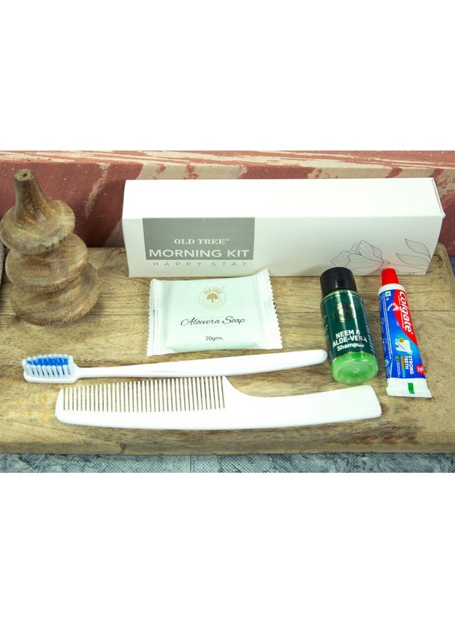 Old Tree - Morning Kit For Hotel (Set Of 50 Boxes) - Shampoo, Comb, Soap And Dental Kit - Hotel Toiletries Kit For Guest House, Marriage Hall - Image 1
