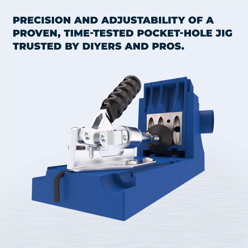 Kreg K4 Pocket Hole Jig - Adjustable, Versatile Jig for Strong Joints - Woodworking Tool - Create Perfect, Rock-Solid Joints - Easily Adjustable Drill Guides - For Materials 1/2" to 1 1/2" Thick - Image 3